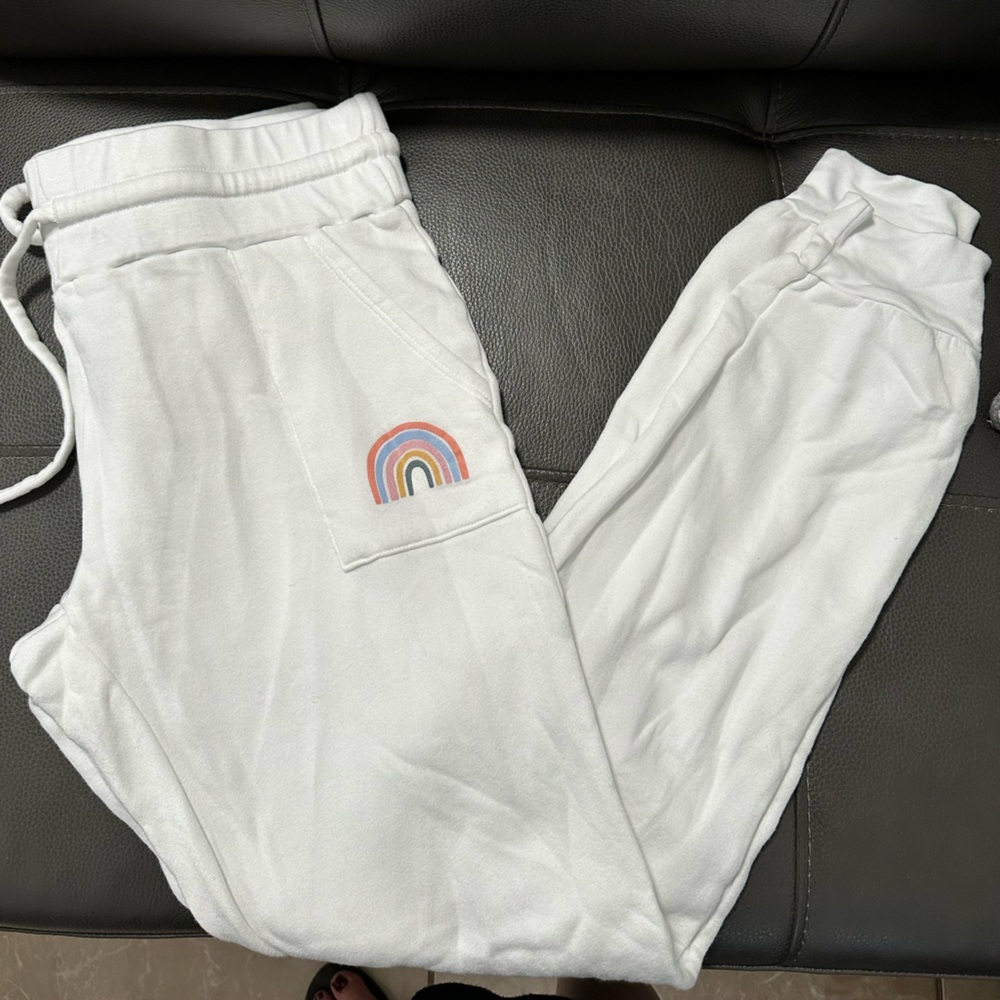 New NUX pants- Size L- White with a rainbow.